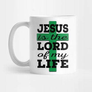 Jesus is Lord (black and green) Mug